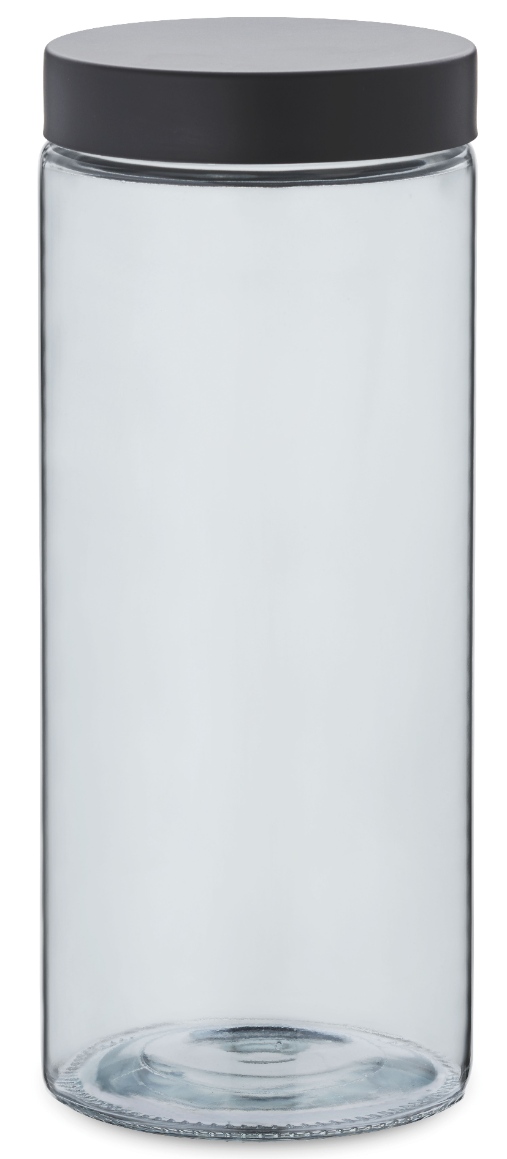 Voorraadpot, 2.1 L, Glas/RVS, Donker Grijs - Kela | Bera