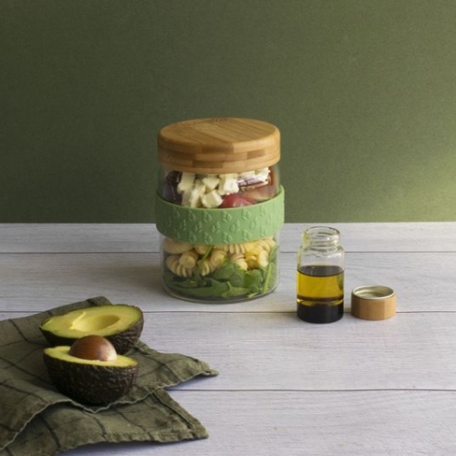 Lunchbox 2 Delig, Glas, 700 ml/50 ml - Pebbly