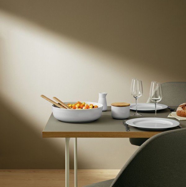Legio Nova Zoutdoosje met Deksel en Lepel - Ø 10.5 cm - Wit - Eva Trio