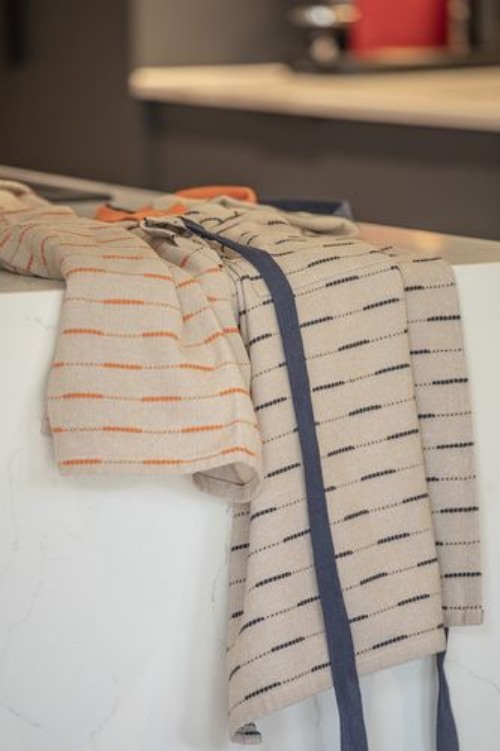 Dash Keukenschort, Oranje, Gerecycled Katoen, 70 x 89 cm - Ladelle | Eco Recycled