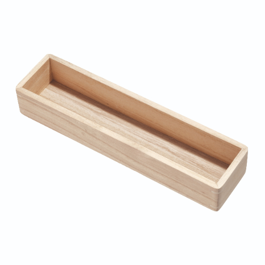 Lade Organizer, 7.6 x 30.5 x 5 cm, Paulownia Hout, Beige - iDesign | The Home Edit