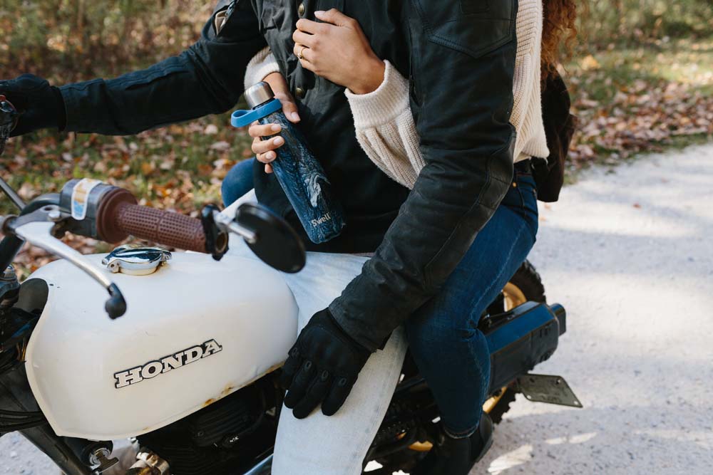 Thermosfles - Azuriet Marmer- Waterfles - 500ml - Herbruikbaar - Dubbelwandig - S'Well | Azurite Marble