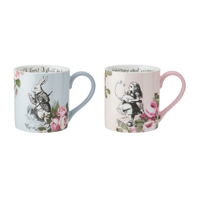 Mikasa x V&A Alice in Wonderland Fine China 380ml Mug Gift Set