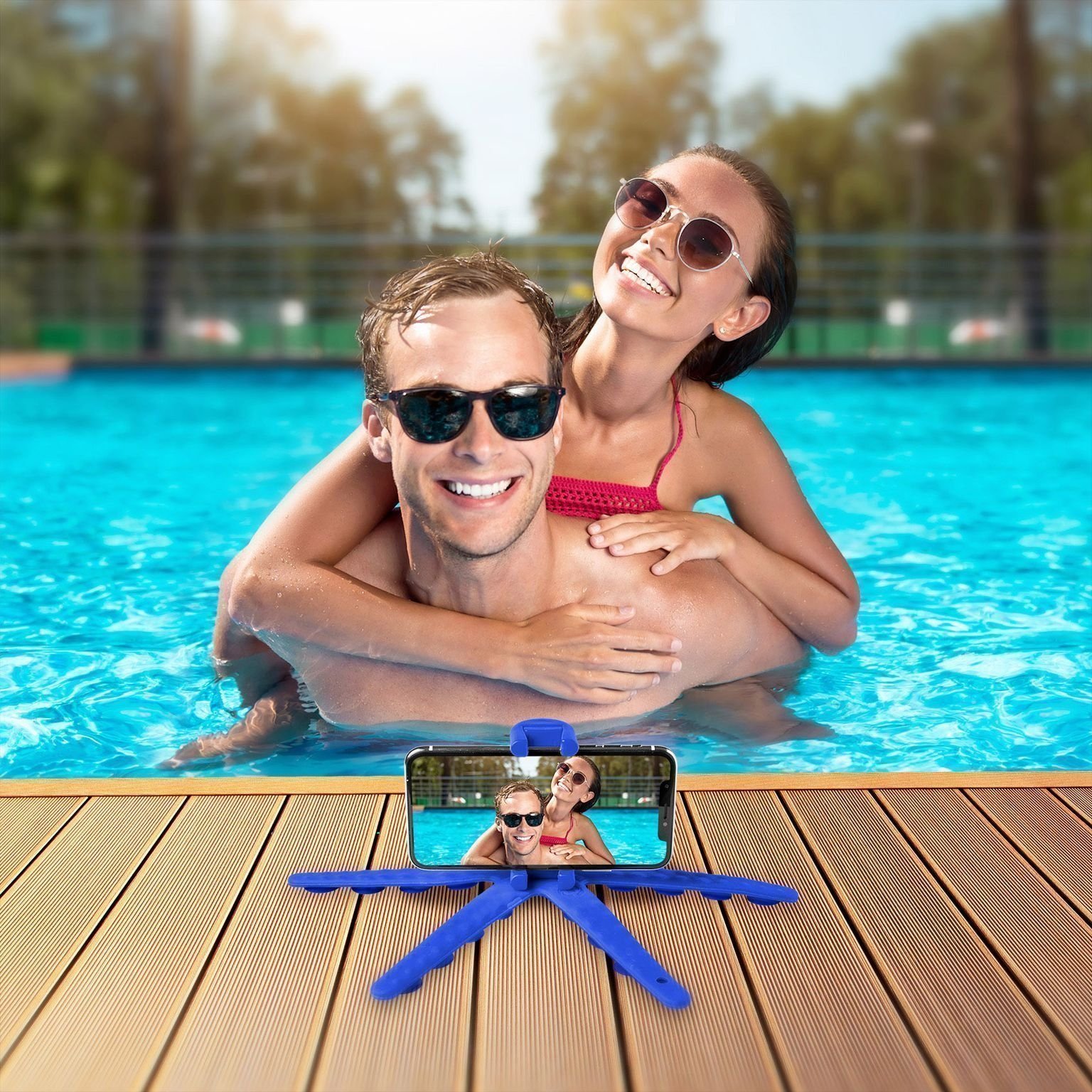 Squiddymax Smartphonehouder, Blauw - Celly