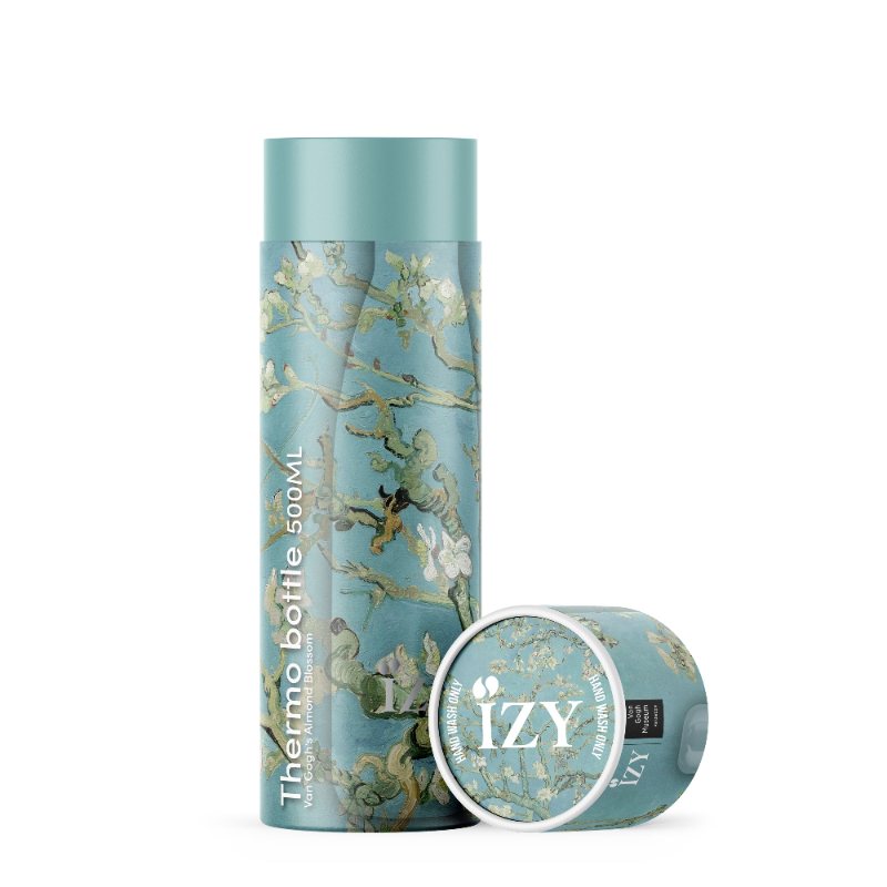 Thermosfles 0.5L, RVS, Amandelbloesem van Gogh - IZY | Art Collection