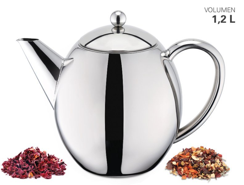Dubbelwandige Theepot - Met theefilter - 1.2 liter - Weis