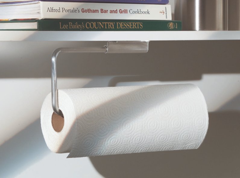 Keukenrolhouder, 2.5 x 34.3 x 14 cm, Hangend, RVS, Zilver - iDesign | Swivel