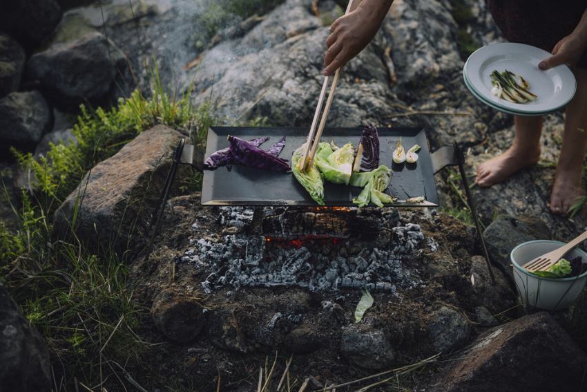 Grillplaat, Bakplaat, 63 x 27 cm, Alle Warmtebronnen, Ingebrand Koolstofstaal - Kockums