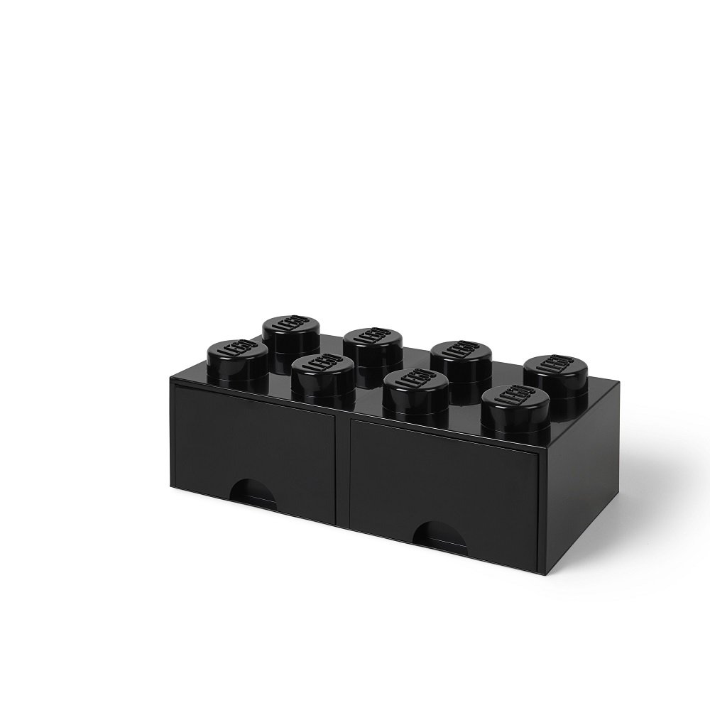 Opberglade Brick 8, Zwart - LEGO