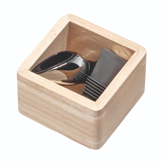 Lade Organizer, 7.6 x 7.6 x 5 cm, Paulownia Hout, Beige - iDesign | The Home Edit