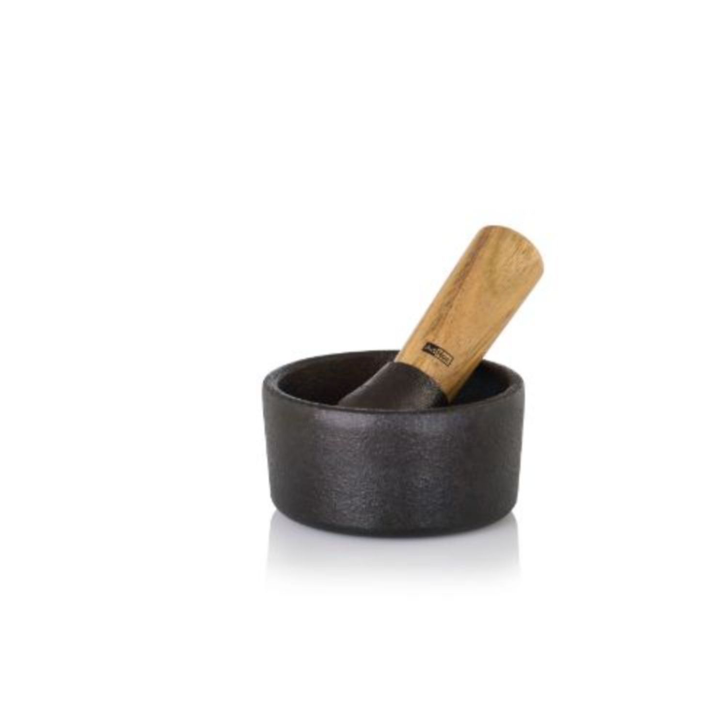 Vijzel Camo.10, 10 cm, Gietijzer/Acaciahout - AdHoc