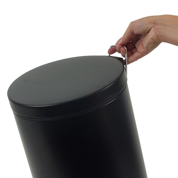 Afvalemmer Kilian RVS zwart, 12 L - Kela 