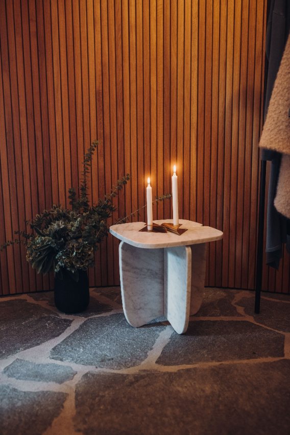 Kaarsenhouder RVS, Goud - Höfats | Square Candle