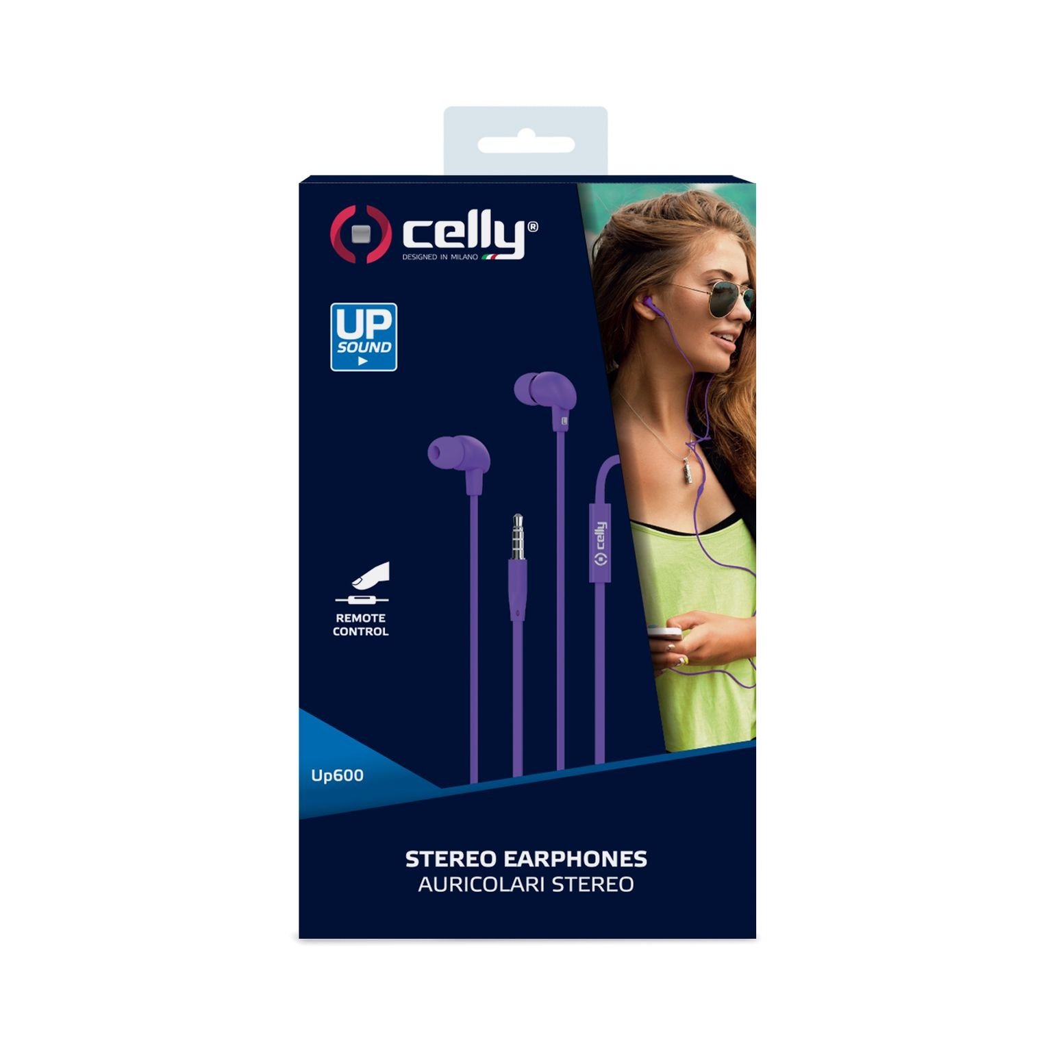In-Ear Stereo Oordopjes UP600, Paars - Kunststof - Celly