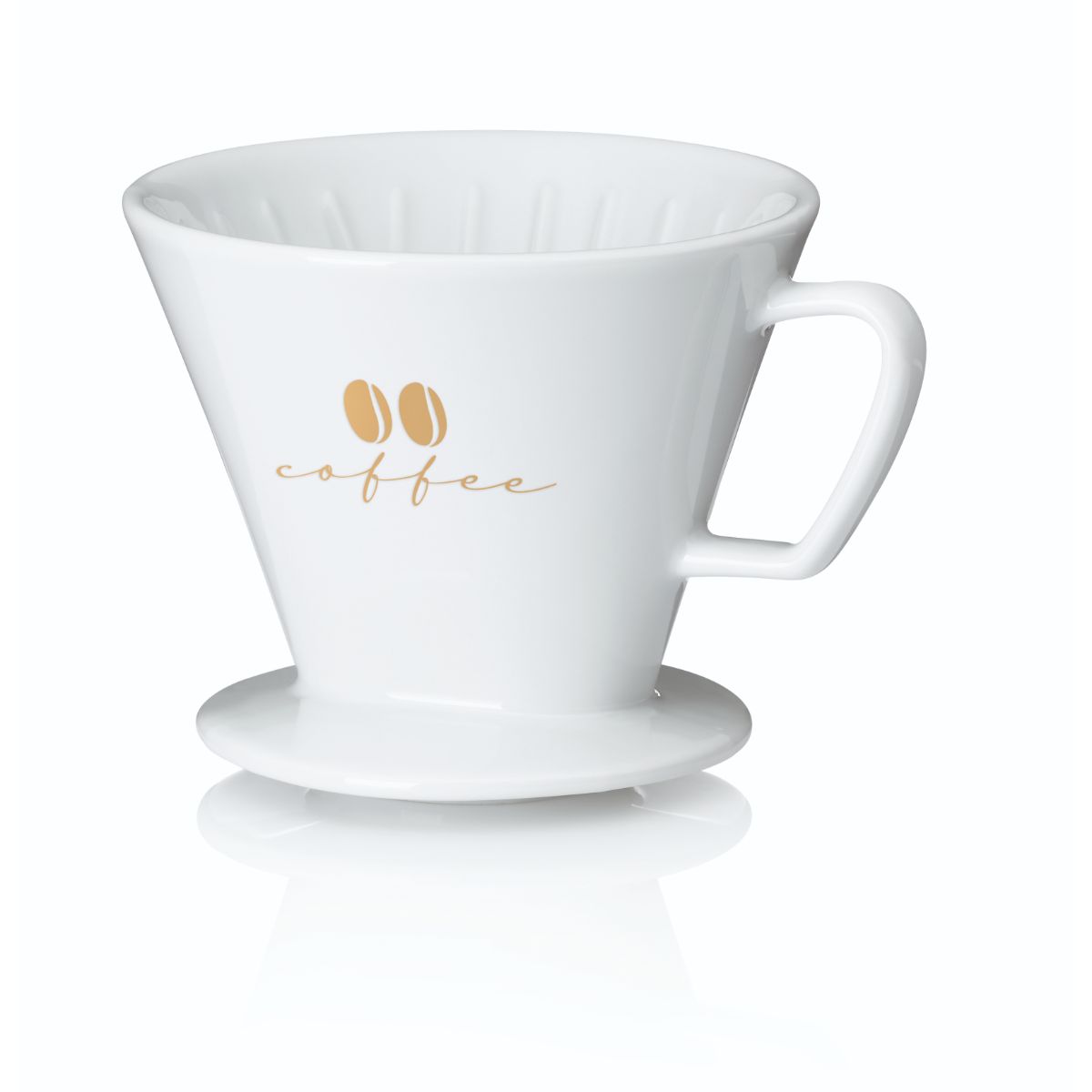 Koffiefilterhouder S, Porselein, Wit - Kela | Excelsa