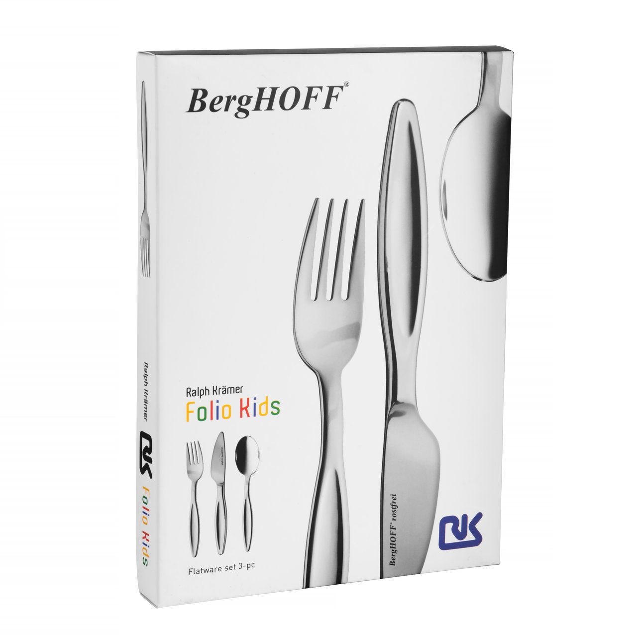 Driedelig Folio kinderbestek, Zilver - Roestvrij staal - BergHOFF|Children's Line