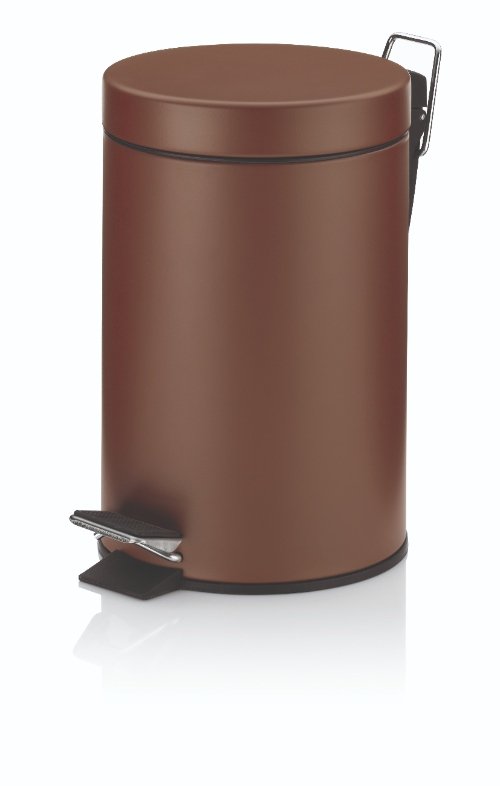 Pedaal Afvalemmer Monaco - 3 liter - Bruin - Kela