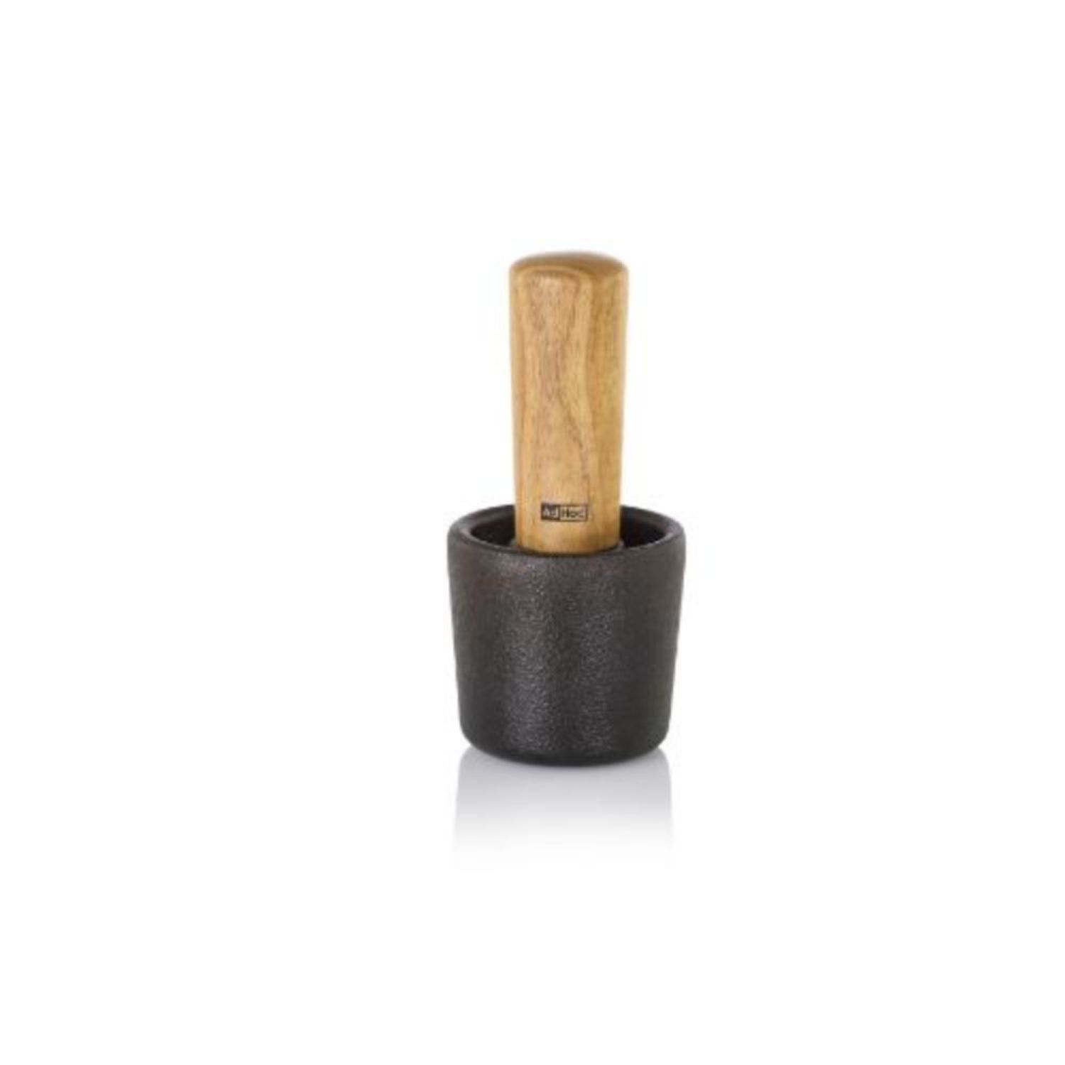 Vijzel Camo.6, 6.2 cm, Gietijzer/Acaciahout - AdHoc