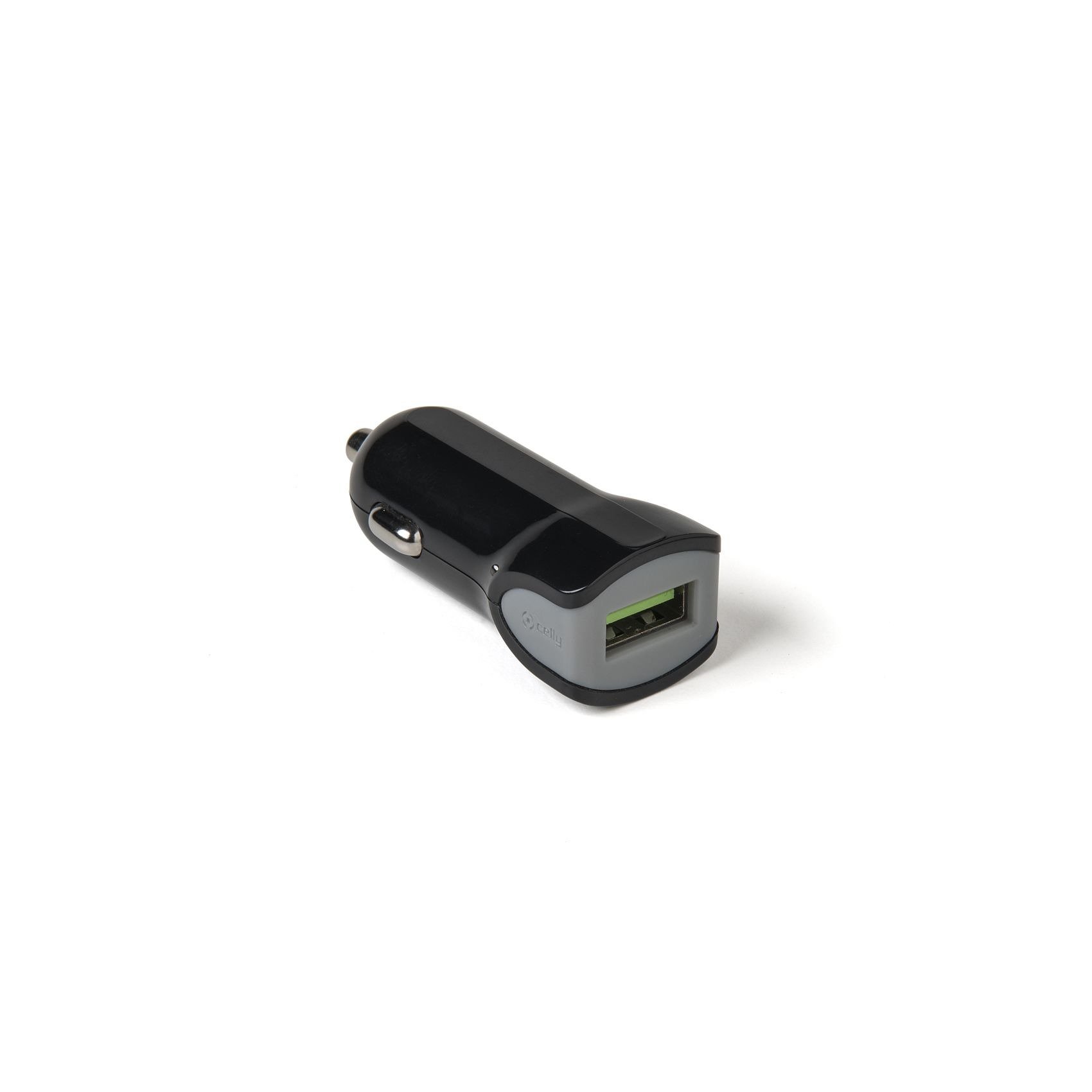 Turbo Autolader 2.4A met 1 USB poort, Wit - Celly