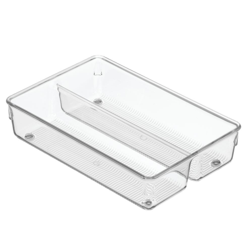 Lade Organizer, 2 Vakken, 15.2 x 22.9 x 5.1 cm, Kunststof, Transparant - iDesign | Linus