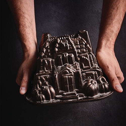 Tulband Bakvorm "Haunted Manor Bundt  Pan" - Nordic Ware | Fall Harvest Bronze