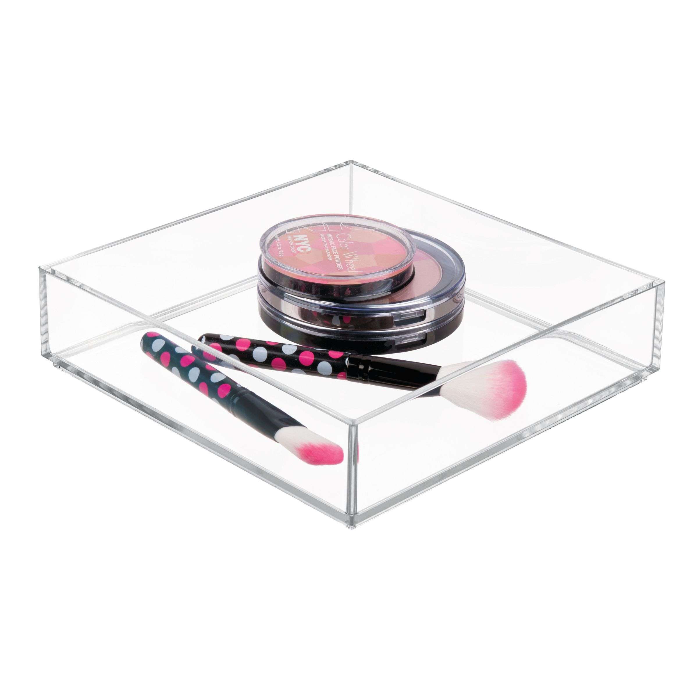 Lade Organizer, Make-up Organizer, 20.3 x 20.3 x 5.1 cm, Transparant, Kunststof - iDesign | Clarity