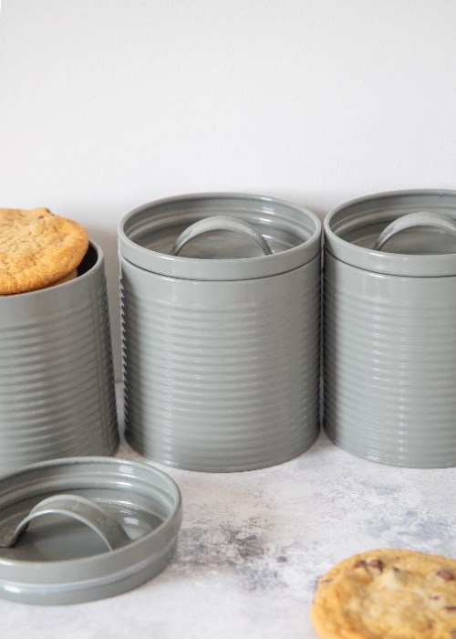 Voorraadbussen, Set van 3 Stuks, 1 L, Grijs - KitchenCraft