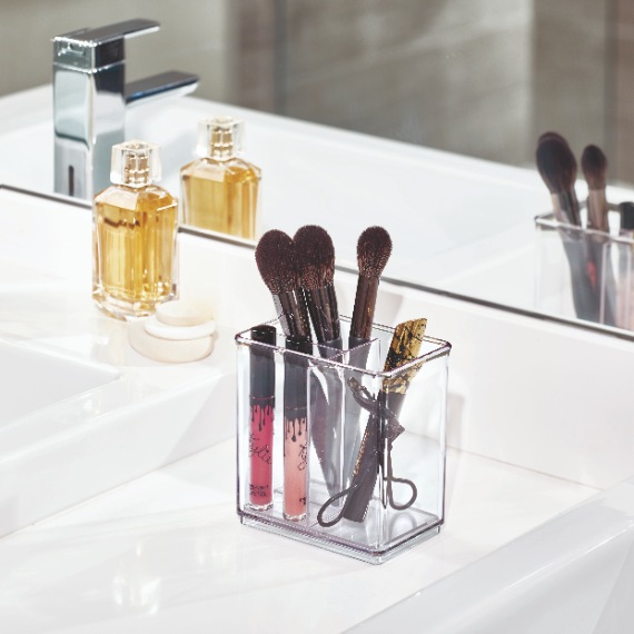 Verdeler voor Opbergbox, 3 Vakken, Kunststof, Transparant - iDesign | The Home Edit