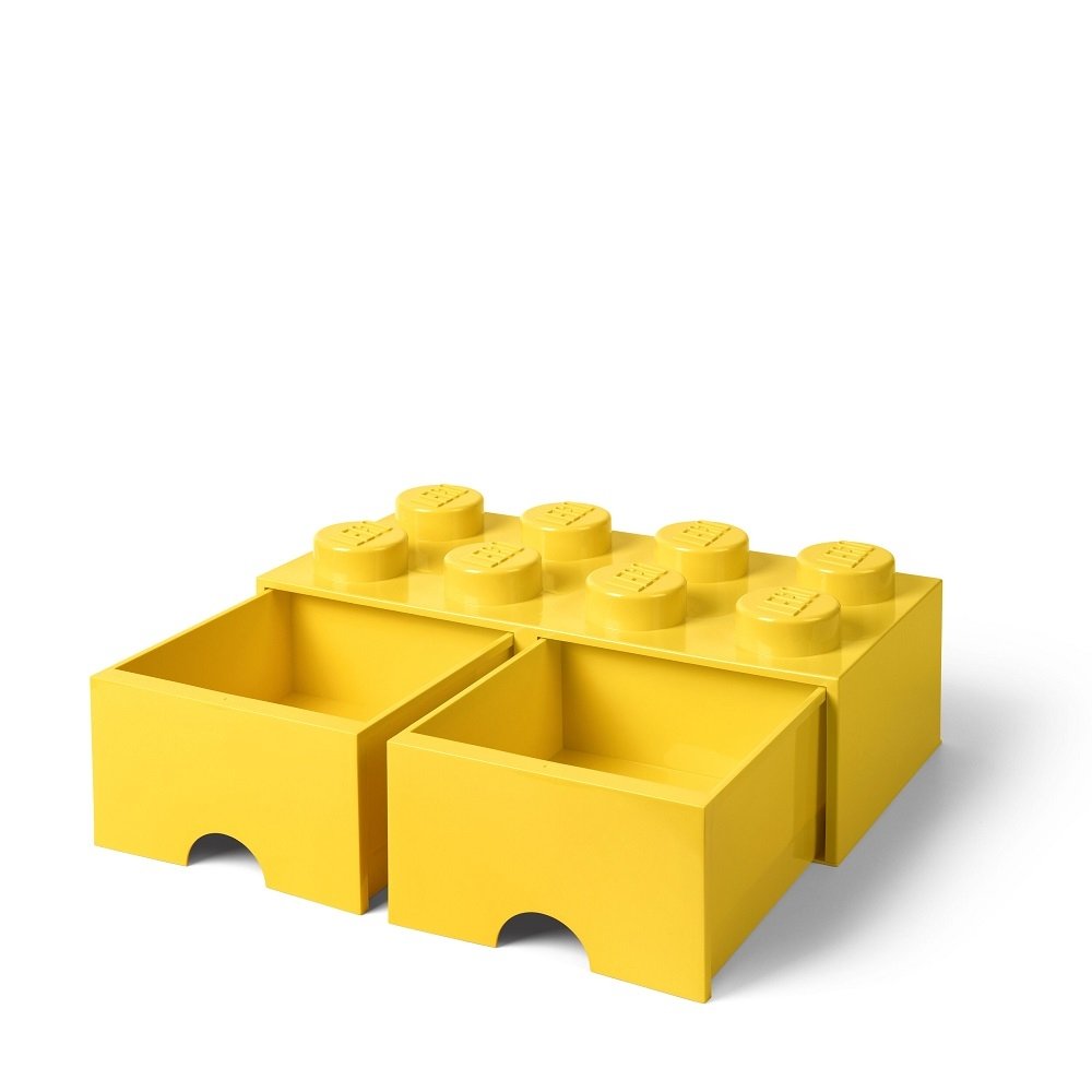 Opberglade Brick 8, Geel - LEGO
