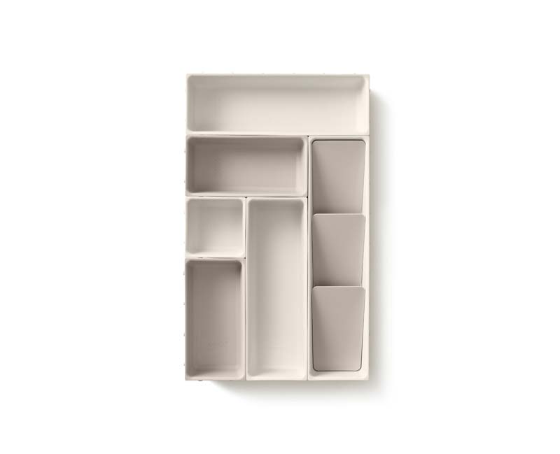 Lade Organizer voor Make-Up, 26.8 x 44.2 x 5 CM, 7-delige set, Kunststof, Creme - Joseph Joseph | Viva