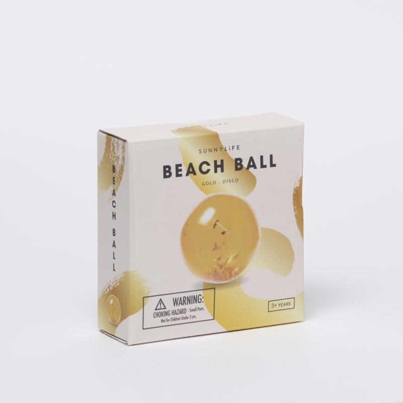 Inflatable Games Opblaasbare Strandbal Disco Gold | Sunnylife