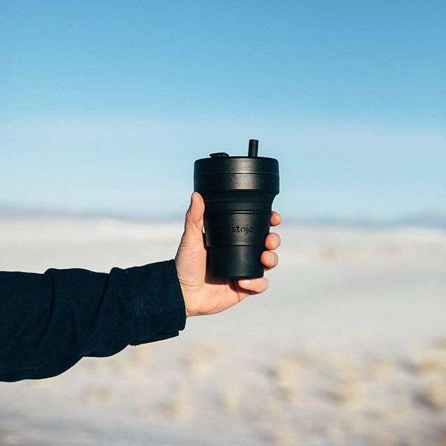 Biggie Cup, Ink - 470 ml - Koffiebeker - Drinkbeker - Diep Zwart - Opvouwbaar | Stojo