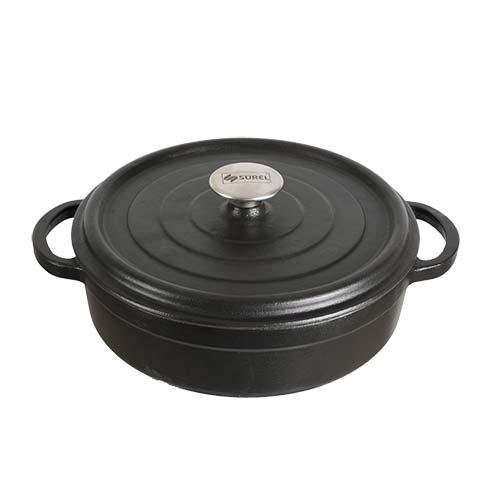 Gietijzeren lage braadpan mat zwart, 28 cm - Sürel