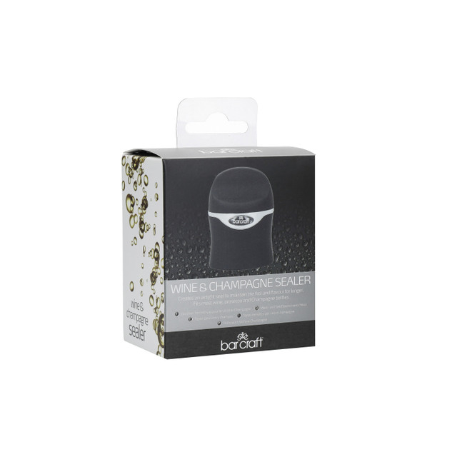 BarCraft Silicone Wine and Champagne Sealer