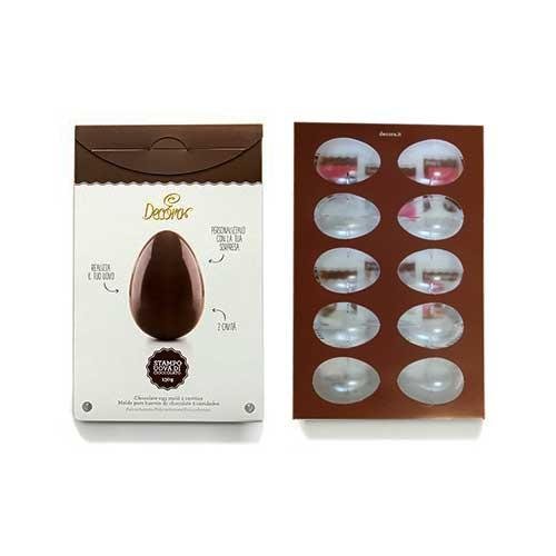 Chocolade mal 10 halve eieren 60x42mm Decora 