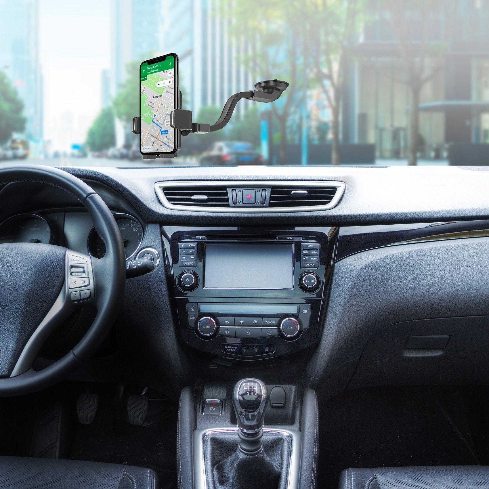 Auto Smartphonehouder Mount Flex Plus, Zwart - Celly