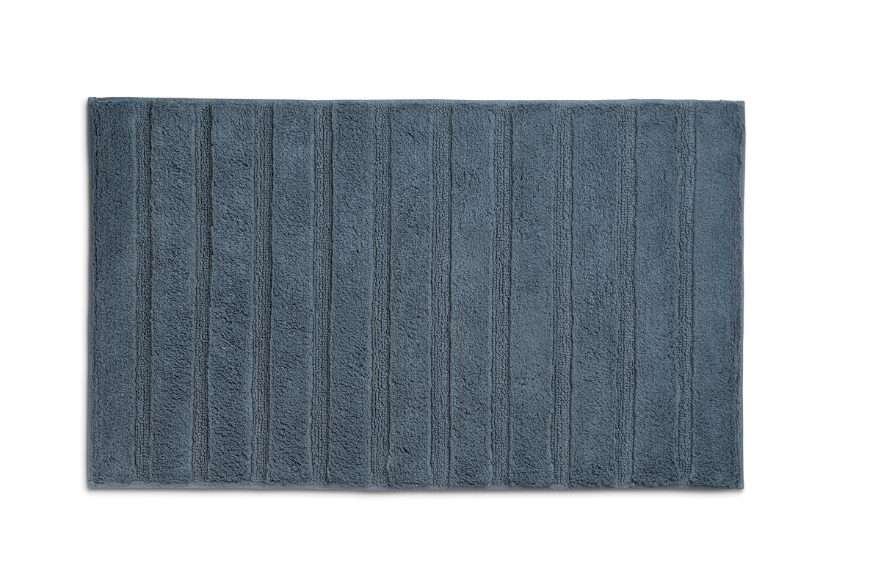 Badmat, 80 x 50 cm, Katoen, Rook Blauw -  Kela | Megan