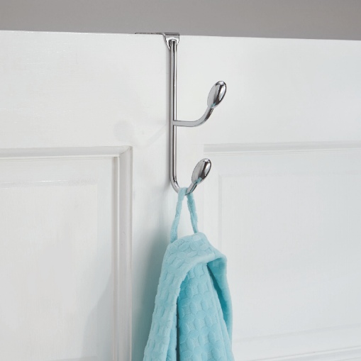 Dubbele Deurhaak, RVS, Zilver - iDesign | Orbinni