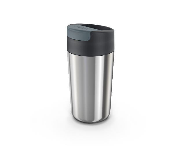 Flip Top Drinkbeker, Dubbelwandig, 454 ML, Zilver - Joseph Joseph | Sipp