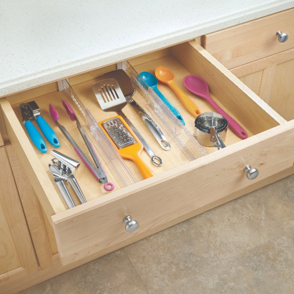 Ladeverdeler, Verstelbaar, Set van 2 Stuks, Kunststof, Transparant - iDesign | Linus