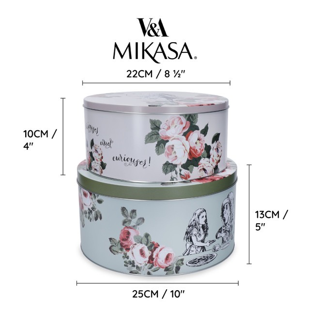 Mikasa x V&A Alice in Wonderland Cake Tin Set