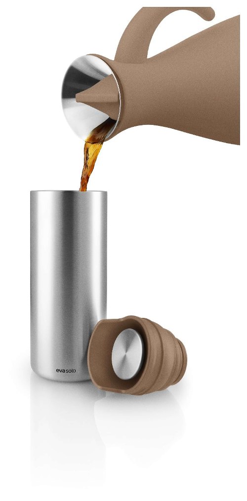 Thermosfles 0.35 L, RVS, Kunststof, Mocca, Bruin - Eva Solo | Urban To Go
