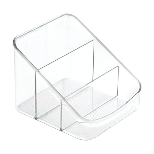 Open Opbergbox met 3 Vakken, Schuin, 15.2 x 19.1 x 12.7 cm, Kunststof, Transparant - iDesign | Linus