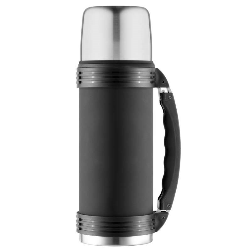 Thermosfles 1 L RVS, Zwart - BergHOFF | Essentials