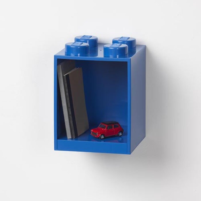 Wandschap 4 Brick, Blauw - Polypropyleen - LEGO