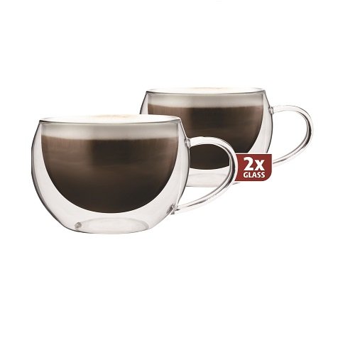 Cappuccinoglazen Dubbelwandig, set van 2 - Maxxo