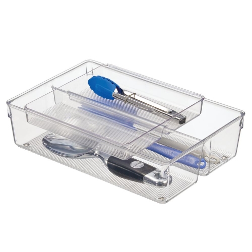Lade Organizer, 4 Vakken, 20.3 x 31.1 x 8.3 cm, Set van 2 Stuks, Kunststof - iDesign | Linus