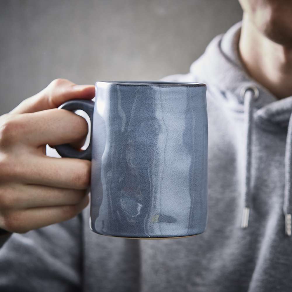 Beker, Mok, Set van 4 Stuks, 325 ML, Rustiek Effect, Keramiek - Barbary & Oak | Relic