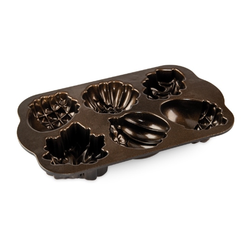 Bakvorm "Autumn Treats Pan" - Nordic Ware | Fall Harvest Bronze