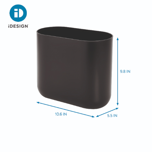 Afvalbak Slim Waste, Mat Zwart - iDesign | Cade